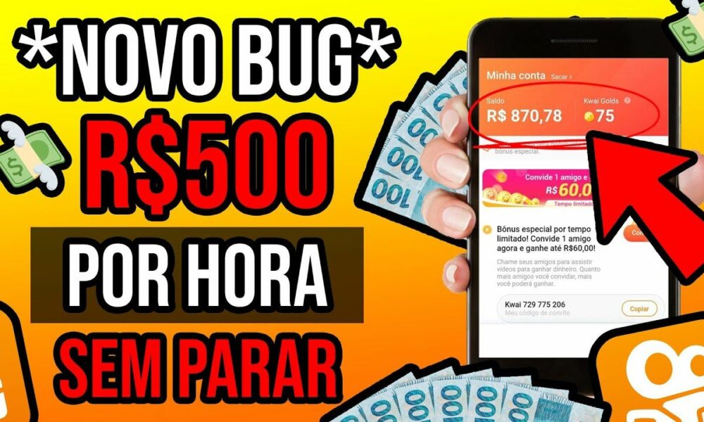 Como BUGAR o KWAI e GANHAR $500 POR HORA ✅sem limites (COMPROVADO) Como Ganhar Dinheiro no Kwai 2021