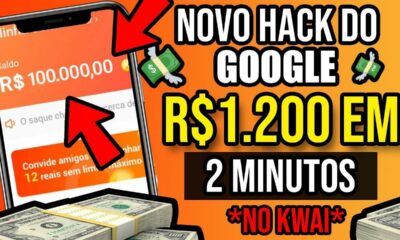 Como Ganhar R$1.200 Reais em 2 MINUTOS no KWAI [USANDO ESSE BUG do GOOGLE] 😱 Ganhar Dinheiro Online