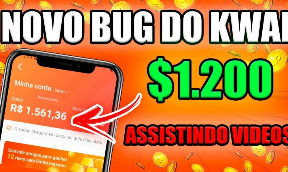 Como Ganhar R$1.200 Reais em 2 Minutos Assistindo Vídeos no Kwai 😱 Como Ganhar Dinheiro no Kwai