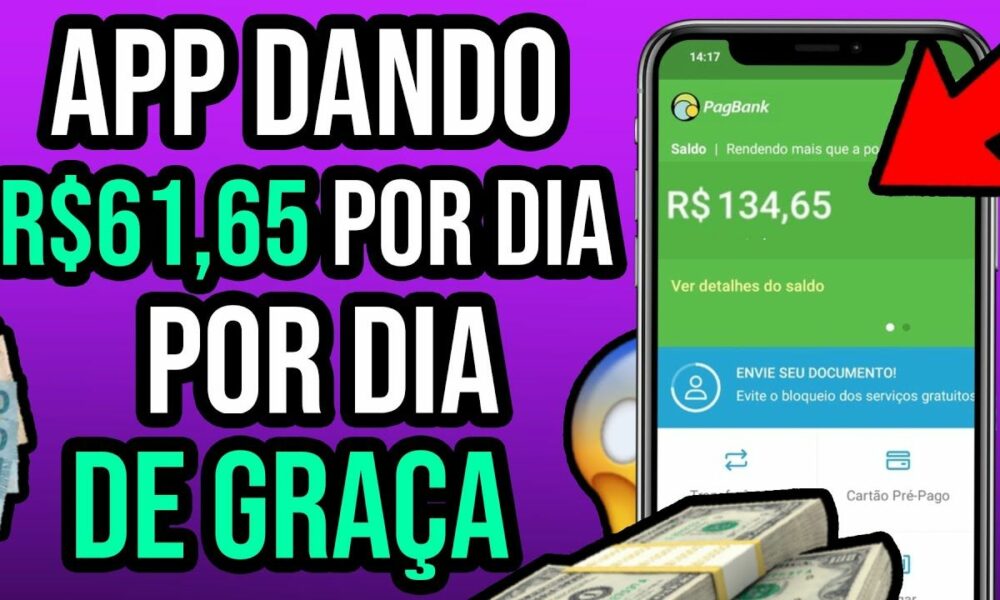 ESSE APLICATIVO ESTÁ DANDO R$61,65 de GRAÇA TODOS OS DIAS 😱/Ganhar Dinheiro na Internet