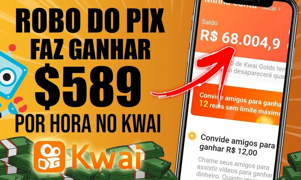 ESSE ROBÔ de PIX faz VOCÊ Ganhar $589 POR HORA no KWAI (Provado) Como Ganhar Dinheiro no Kwai