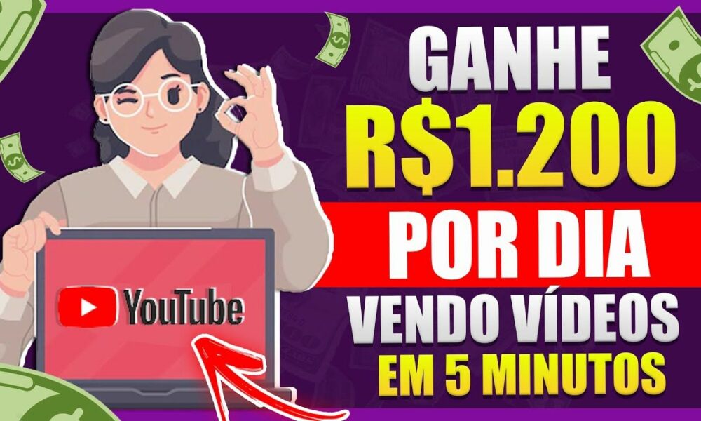 Ganhe $1.200 Por Dia do YouTube em APENAS 5 Minutos [PROVA de $500] Como Ganhar Dinheiro Online