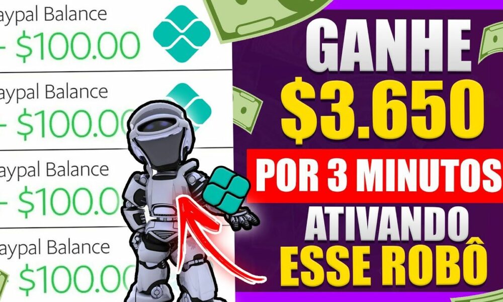 Ganhe $3.650 do YouTube Por 3 Minutos Ativando Esse ROBÔ de ASSISTIR VÍDEOS - Ganhar Dinheiro Online