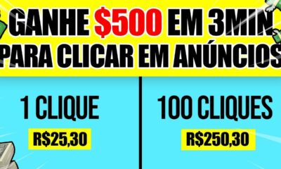 Ganhe $500 a cada 3 minutos CLICANDO EM ANÚNCIOS ($25,30 por clique) Como Ganhar Dinheiro no Paypal