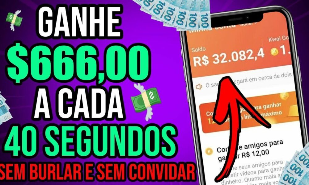 Ganhe $666,00 A Cada 40 Segundos no KWAI  [SEM BURLAR E SEM CONVIDAR] Como Ganhar Dinheiro no Kwai