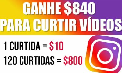 Ganhe $840 Curtindo Vídeos do Instagram [50 Vídeos = R$2.160,00] Como Ganhar Dinheiro na Internet