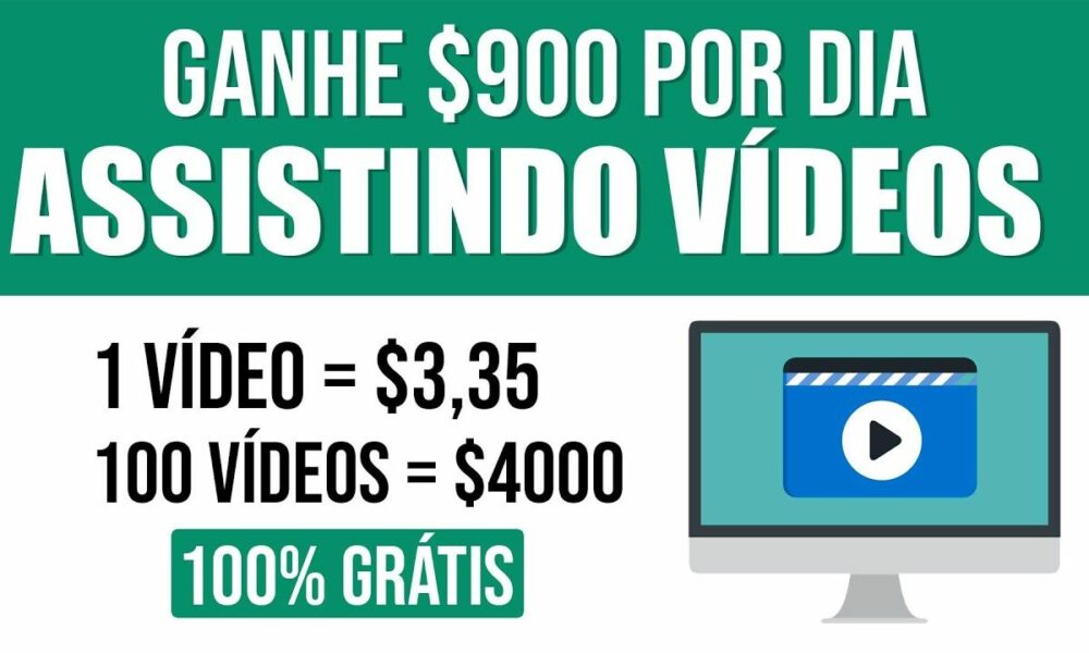 Ganhe $900 POR DIA Assistindo Vídeos no Youtube| 100 Vídeos =$4.025/Como Ganhar Dinheiro na Internet