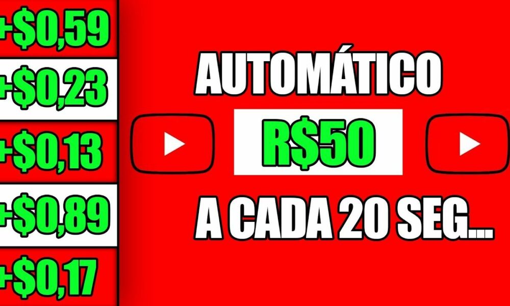 Ganhe ATÉ R$28,46 A CADA 20 SEGUNDOS ASSISTINDO VÍDEOS DO YOUTUBE (Como ganhar dinheiro online)