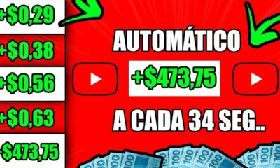 Ganhe ATÉ R$473,75 A CADA 34 SEGUNDOS ASSISTINDO VÍDEOS DO YOUTUBE (Como ganhar dinheiro online)