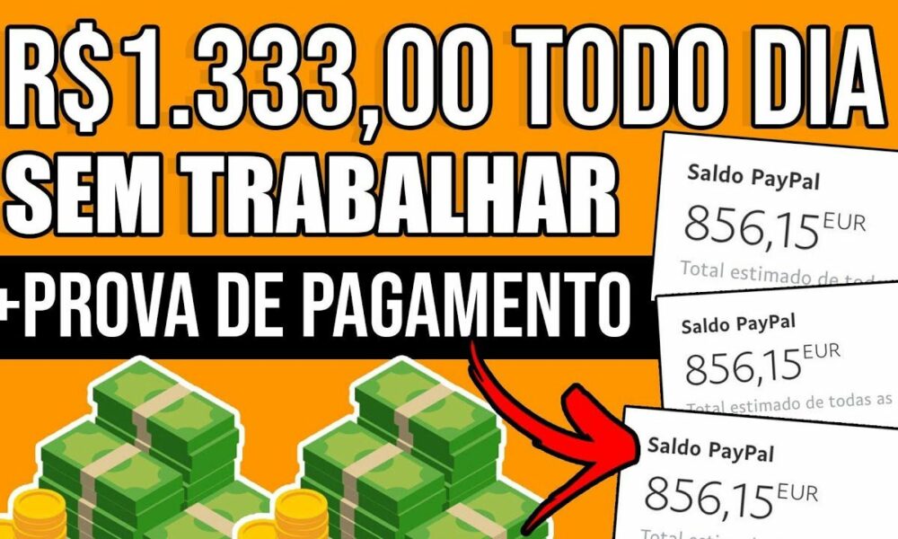 Ganhe R$50,00 No Cadastro + R$1.333,00 Todo Dia Sem Parar +PROVA DE PAGAMENTO/Ganhar Dinheiro Online