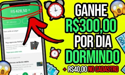 💥[LANÇOU] APLICATIVO GRATUITO QUE PAGA $300 POR DIA +$40,00 NO CADASTRO/ Ganhar Dinheiro na Internet