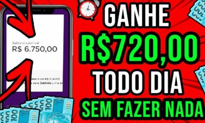 [LANÇOU] NOVO APLICATIVO GRATUITO QUE PAGA $720 TODO DIA SEM FAZER NADA🤑 Ganhar Dinheiro na Internet