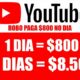 NOVO ROBÔ do YOUTUBE PAGA $800/DIA de GRAÇA (Ganhe dinheiro Rápido) [PROVADO] Ganhar Dinheiro Online