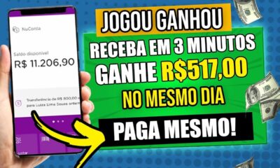 [RECEBA EM 3 MIN] APLICATIVO DE JOGO para GANHAR DINHEIRO PAGA R$517,00/Ganhar Dinheiro na Internet