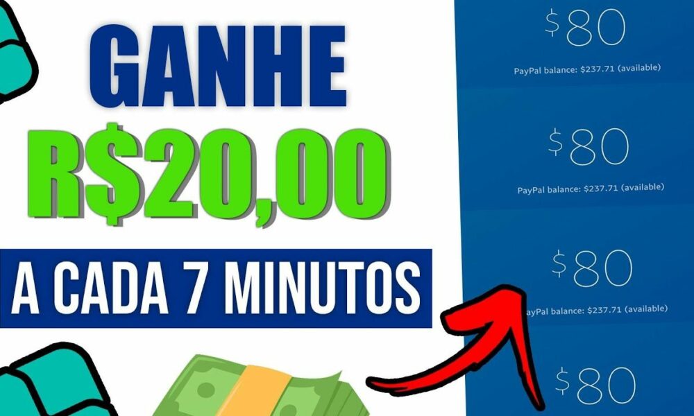 Receba $20,00 A Cada 7 Minutos no seu Pix [Prova de Pagamento] Como Ganhar Dinheiro na Internet