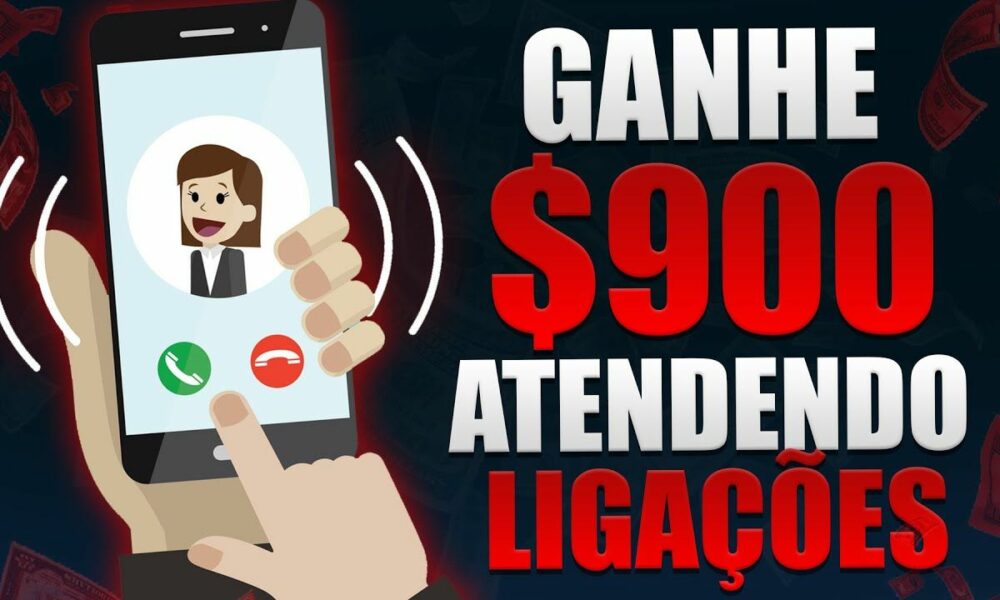 Receba até $90.00 Por Dia ATENDENDO LIGAÇÕES no CELULAR - Aplicativos que dão Dinheiro de Verdade