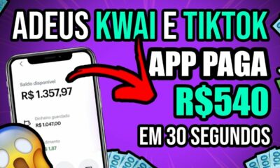 SUBSTITUTO do Kwai e TikTok🤑APP PAGA R$540 EM 30 SEG PARA CURTIR VÍDEOS/Ganhar Dinheiro na Internet