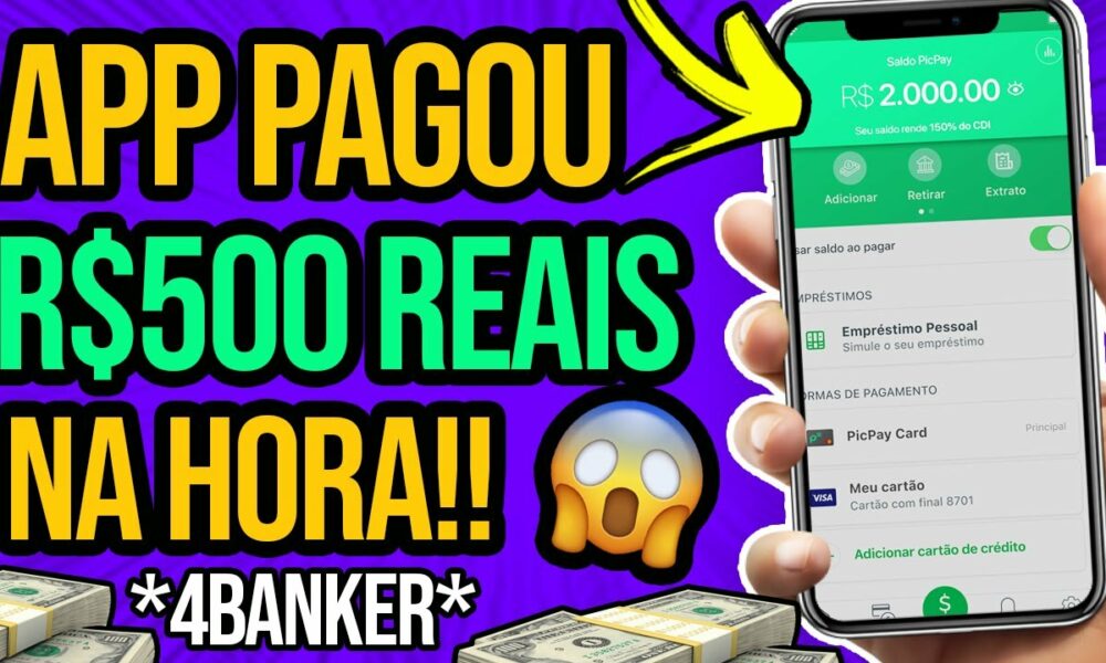 😱4BANKER PAGOU R$500,00 NA MESMA HORA VIA PIX - NOVO APP PARA GANHAR DINHEIRO NA INTERNET