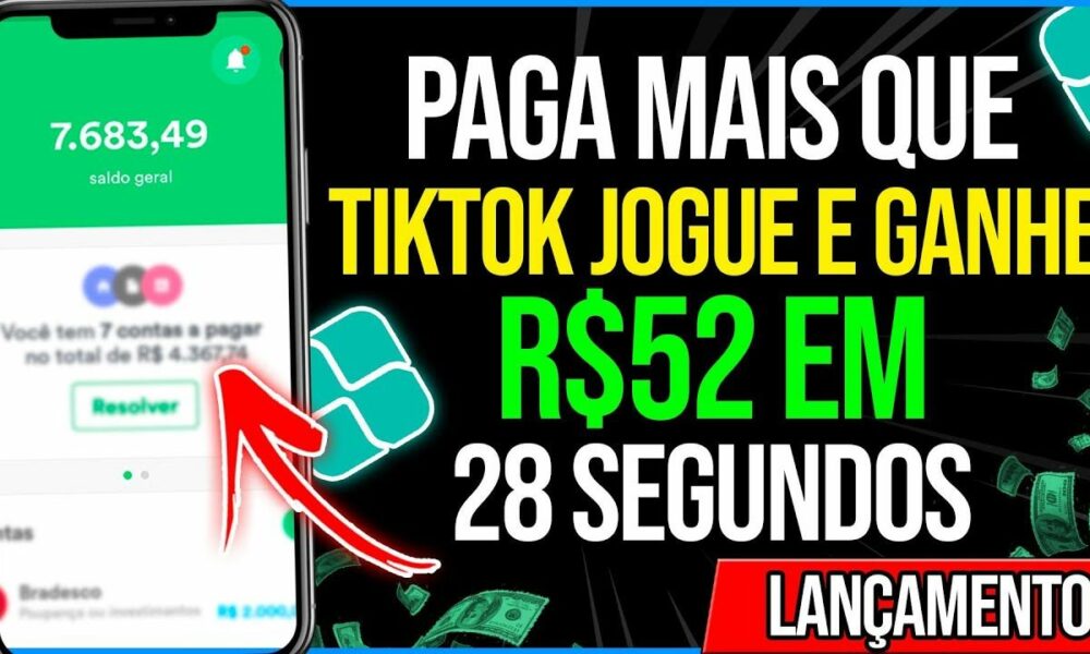 [ADEUS TIKTOK] APP PARA GANHAR DINHEIRO PAGA R$52 em 00:28 SEGUNDOS/Como Ganhar Dinheiro na Internet