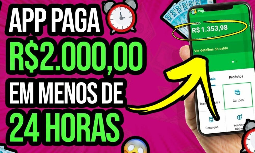 APLICATIVO PAGA MESMO🤑 GANHEI R$2.000,00 EM MENOS DE 24HORAS 😱Como Ganhar Dinheiro na Internet💰