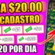 (APP PAGA $20.00 NO CADASTRO +$120 POR DIA) APP que GANHA DINHEIRO de VERDADE /como ganhar dinheiro