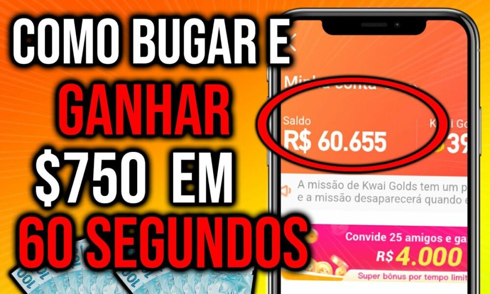 👉Como Ganhar R$750 Reais EM 60 SEGUNDOS no KWAI [USANDO ESSE BUG] 😱 Como Ganhar Dinheiro no Kwai