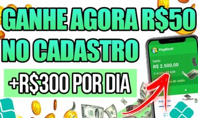 GANHE AGORA R$50 REAIS no CADASTRO + SAQUE ATÉ R$300 no PIX TODO DIA - APP PARA GANHAR DINHEIRO