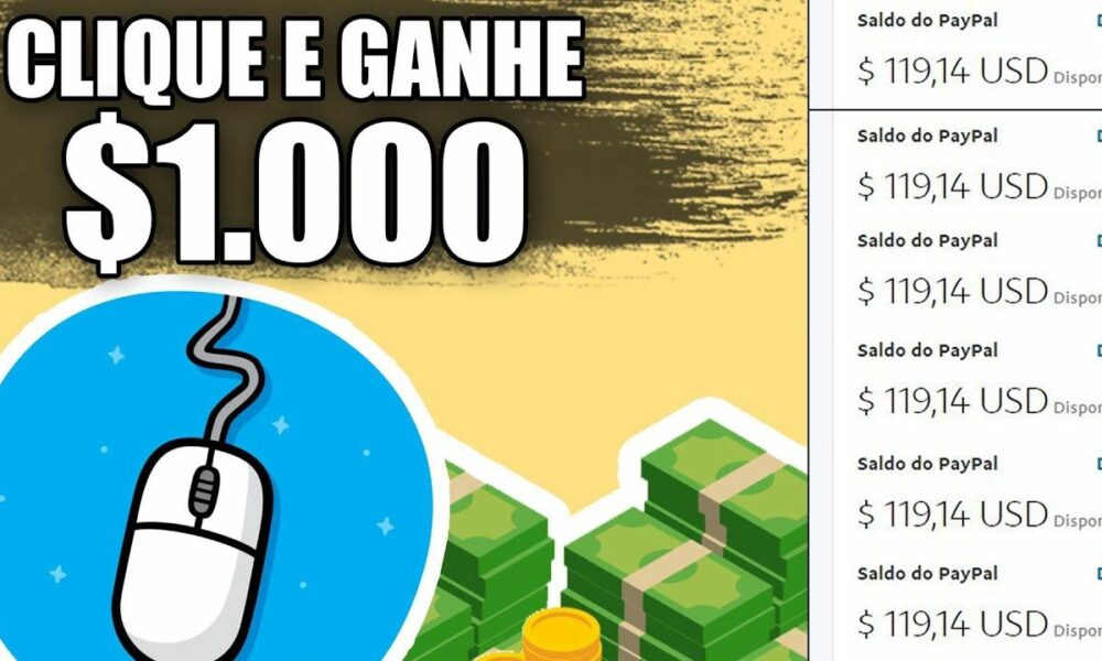 Ganhe $1.000 Por dia Apenas Clicando [10 Cliques = $800] +PROVA DE PAGAMENTO/Ganhar Dinheiro Online