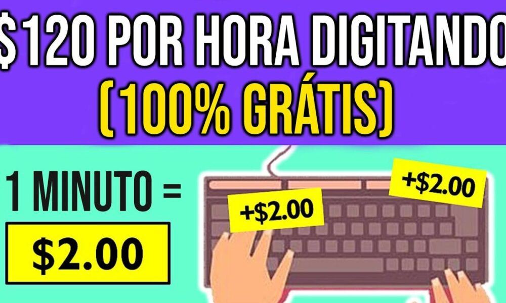 Ganhe $120 Por Hora Digitando ($2,00 por minuto) Como GANHAR DINHEIRO na INTERNET pelo CELULAR