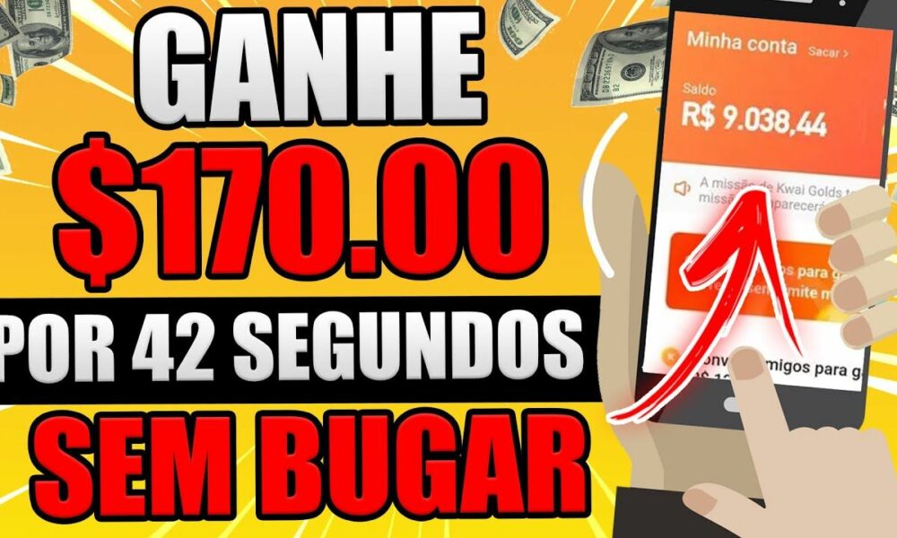 Ganhe $170.00 Por 42 Segundos no KWAI [SEM BUGAR e SEM CONVIDAR] Como Ganhar Dinheiro no Kwai