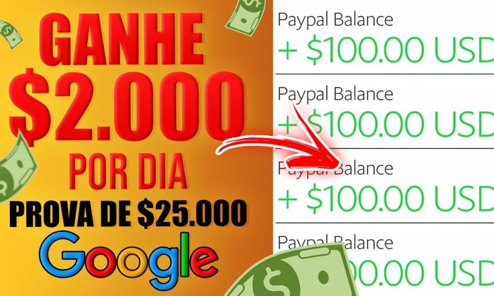 Ganhe $2.000 Por Dia do Google em APENAS 30 Minutos [PROVA de $2.980] Como Ganhar Dinheiro Online