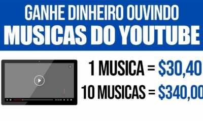 Ganhe $30,40 Ouvindo ESSA Música no Youtube | Escute 10 Musicas = R$740 /Ganhar Dinheiro Online