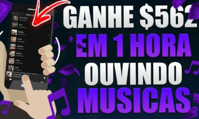 Ganhe $350 a cada 1 Hora OUVINDO MÚSICAS no CELULAR [100 Músicas = $20] Como Ganhar Dinheiro Online