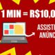 Ganhe $3.65 Por Minuto Assistindo Anúncios | GANHEI +$427 (Prova de Pagamento)Ganhar Dinheiro Online