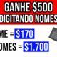 Ganhe $500 Dólares Apenas Digitando Nomes no Google (R$170 por Nome) PROVADO✅ Ganhar Dinheiro Online