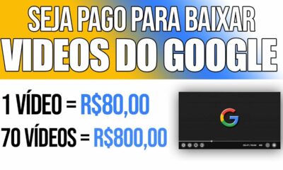 Ganhe $570 Baixando Vídeos do Google [Baixe 90 Vídeos = R$3.160,00] - Ganhar Dinheiro Online