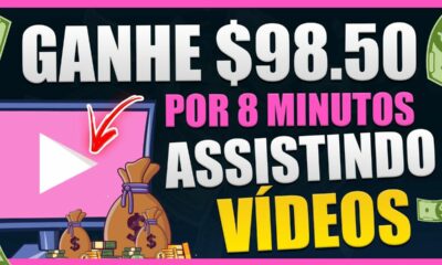 Ganhe $98.50 Por Cada 8 Minutos Assistindo Vídeos [PAGOU $500.00] Como Ganhar Dinheiro Online