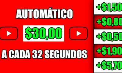 Ganhe ATÉ R$30,00 A CADA 32 SEGUNDOS ASSISTINDO VÍDEOS DO YOUTUBE - Ganhar Dinheiro Online