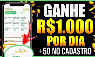 Ganhe R$1000,00 por DIA + R$50,00 NO CADASTRO [NOVO APP PAGANDO] Como Ganhar Dinheiro na Internet