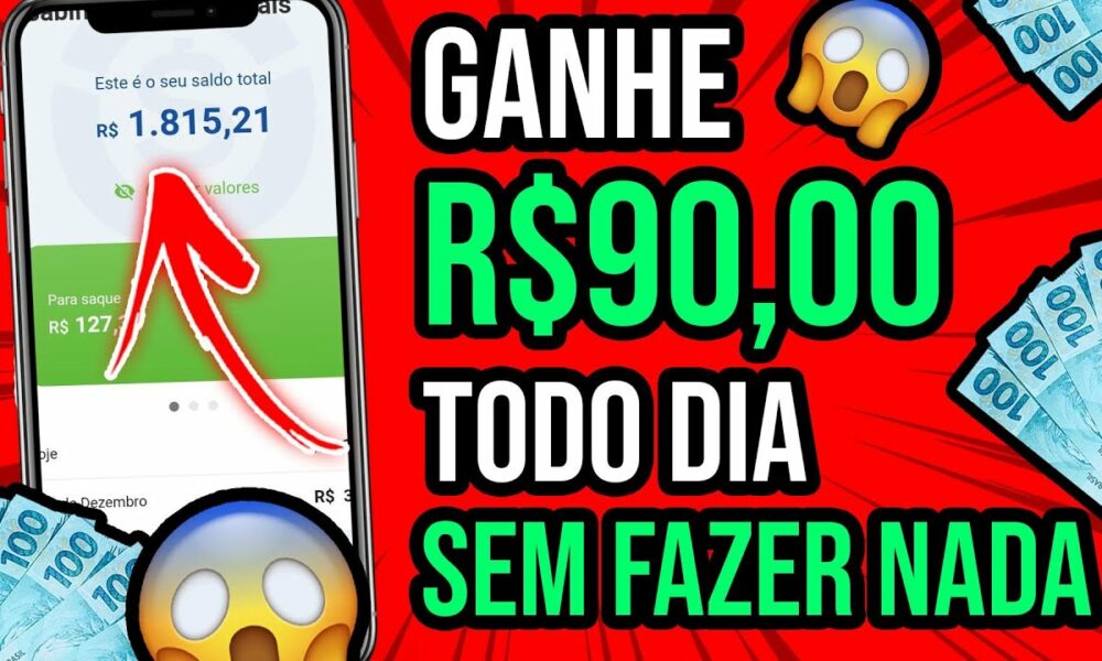 [LANÇOU] NOVO APLICATIVO GRATUITO QUE PAGA $90,00 SEM FAZER NADA🤑 Ganhar Dinheiro na Internet