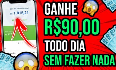 [LANÇOU] NOVO APLICATIVO GRATUITO QUE PAGA $90,00 SEM FAZER NADA🤑 Ganhar Dinheiro na Internet