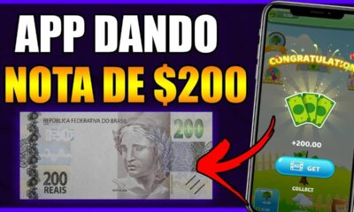 NOVO APP DANDO uma NOTA de R$200,00 para JOGAR [Prova de Pagamento] APLICATIVO PARA GANHAR DINHEIRO