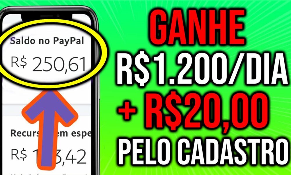 [NOVO APP] GANHE de R$1.200 POR DIA +R$20,00 PELO CADASTRO/ Como Ganhar Dinheiro