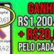 [NOVO APP] GANHE de R$1.200 POR DIA +R$20,00 PELO CADASTRO/ Como Ganhar Dinheiro