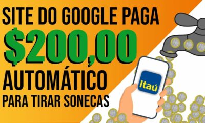 NOVO SITE do GOOGLE PAGANDO $200 no AUTOMÁTICO PARA DORMIR ($200 por 5 Sonecas) Como Ganhar Dinheiro