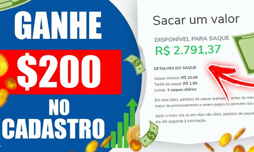 [PAGOU $200] TOP 3 APLICATIVOS PAGANDO NO CADASTRO via PIX/Aplicativo que Ganha Dinheiro de Verdade✅