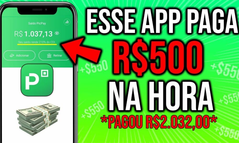 PAGOU R$2.032,00 ESSE NOVO APP PAGA $500,40 NO PIXNA MESMA HORA/ ​Como Ganhar Dinheiro na Internet