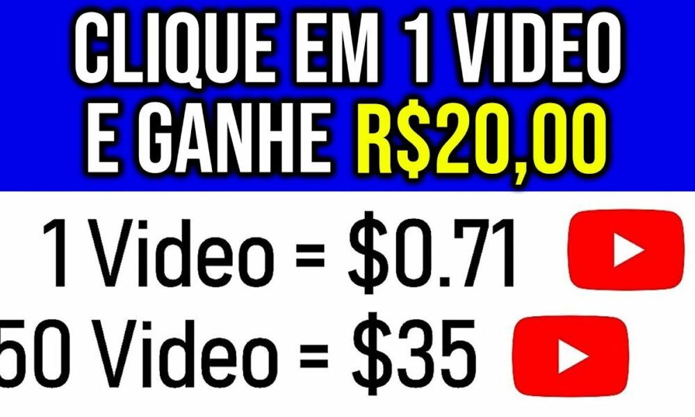 SEJA PAGO PARA CLICAR EM VÍDEOS ($3,93 por vídeo) Como Ganhar Dinheiro no Paypal ASSISTINDO VÍDEOS