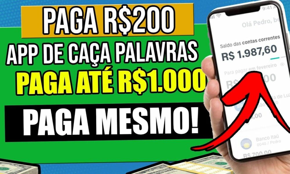 👉VAZOU APLICATIVO DE CAÇA PALAVRAS PAGANDO R$200 NO PIX DE VERDADE🤑como ganhar dinheiro na internet