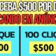 CLIQUE em ANÚNCIOS e GANHE $500 POR DIA - Como Ganhar Dinheiro na Internet Clicando